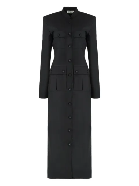 Les Filles d'Eva padded-shoulders flap-pockets dress