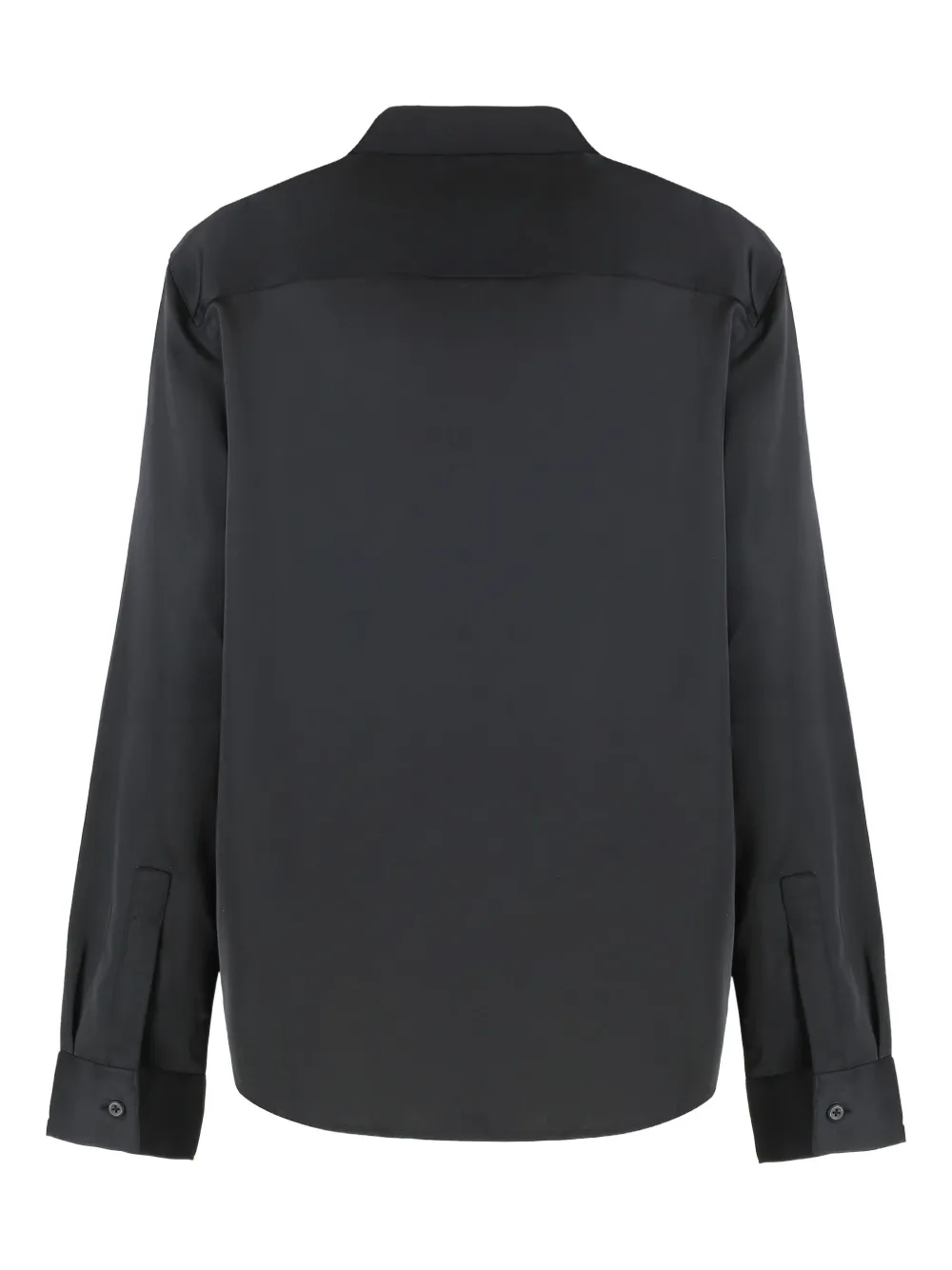 Calvin Klein satin long-sleeve shirt - Zwart