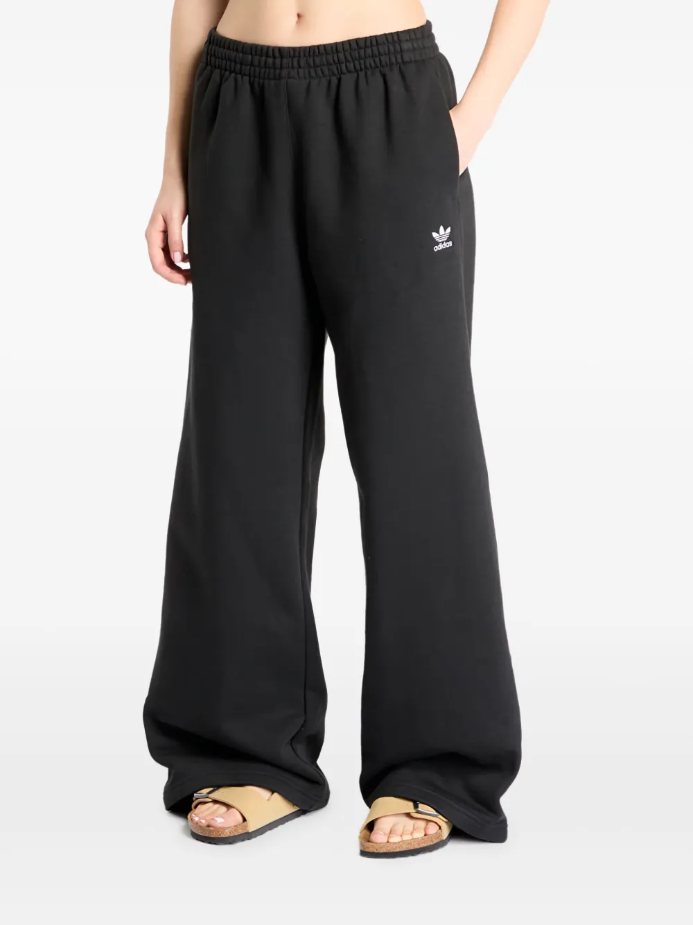 adidas essentials fleece pants | Black | Image 1