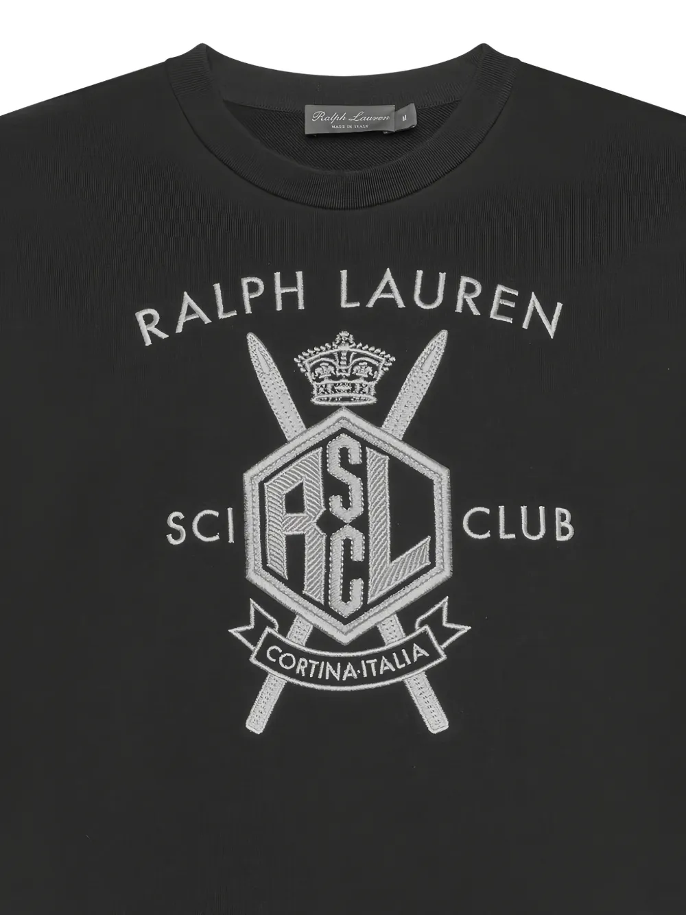 Ralph Lauren Purple Label Sweater met logoprint Zwart