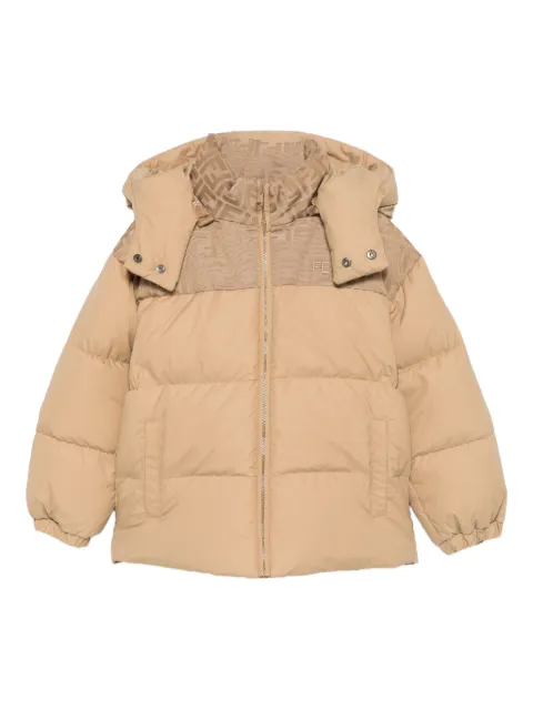 Fendi Kids logo-detail hooded jacket