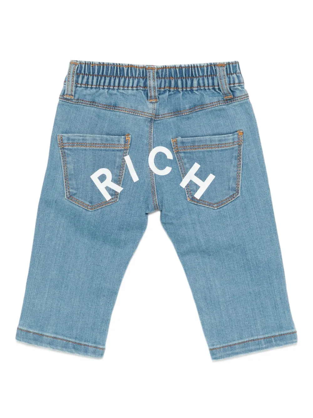 John Richmond Junior Jeans met logoprint Blauw