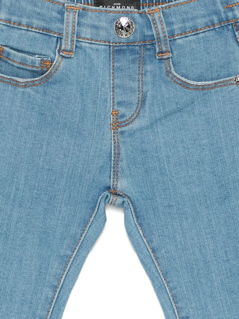 John Richmond Junior Jeans met logoprint Blauw