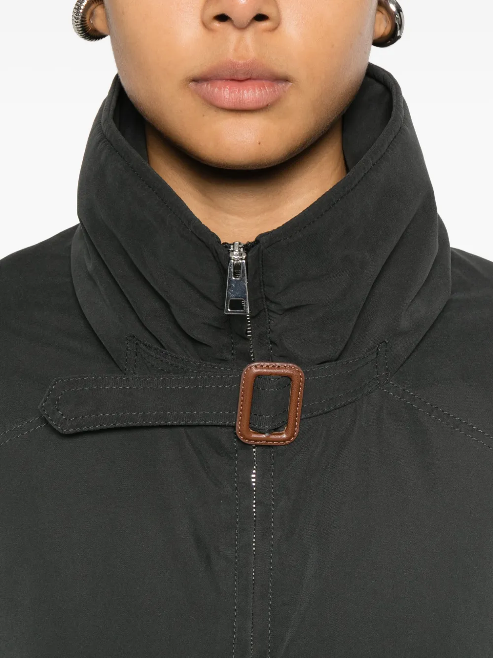 Tela Gewatteerd jack met paspelzak Zwart