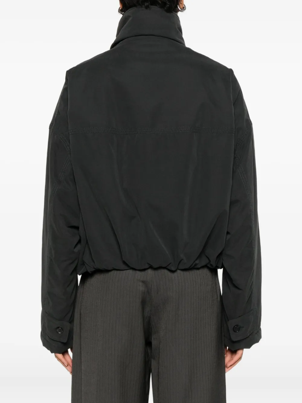 Tela Gewatteerd jack met paspelzak Zwart