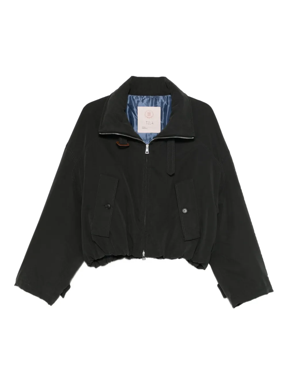 Tela Welt-pocket Padded Jacket In Black