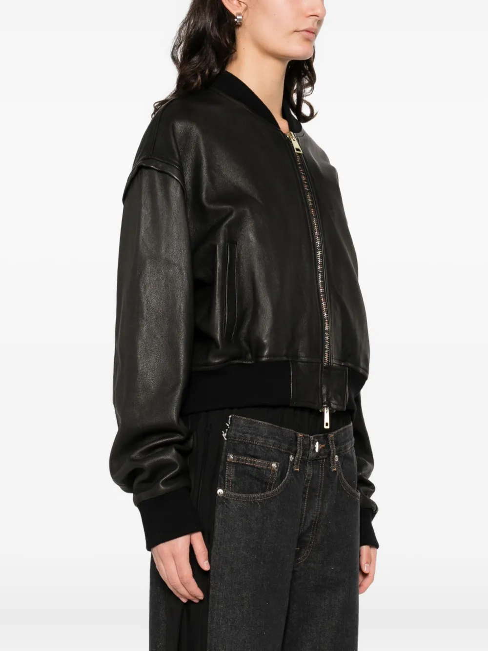 SIMONA CORSELLINI Jack met rits en zak Zwart