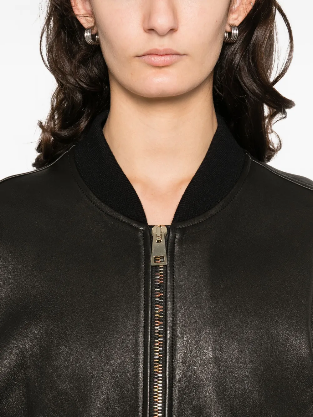 SIMONA CORSELLINI Jack met rits en zak Zwart
