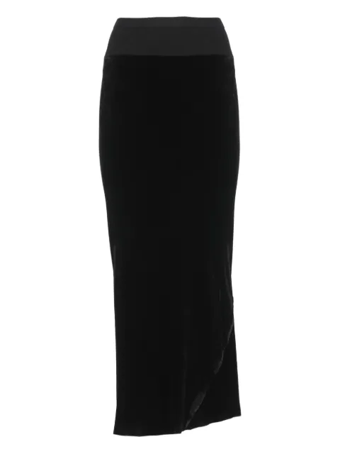 Rick Owens velvet-finish skirt