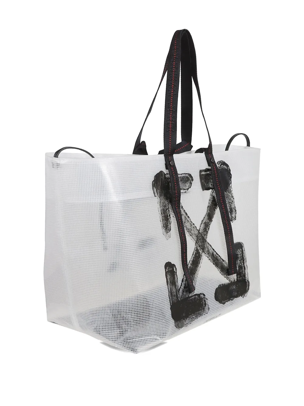 Off-White arrow-motif tote bag - Wit