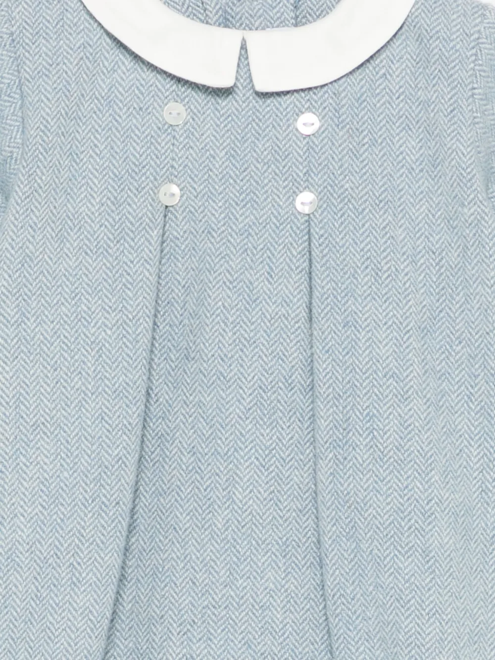 Mariella Ferrari Button-down romper met Peter Pan kraag Blauw