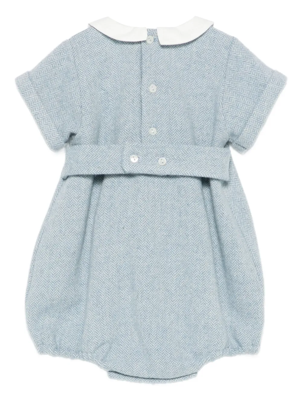 Mariella Ferrari Button-down romper met Peter Pan kraag Blauw