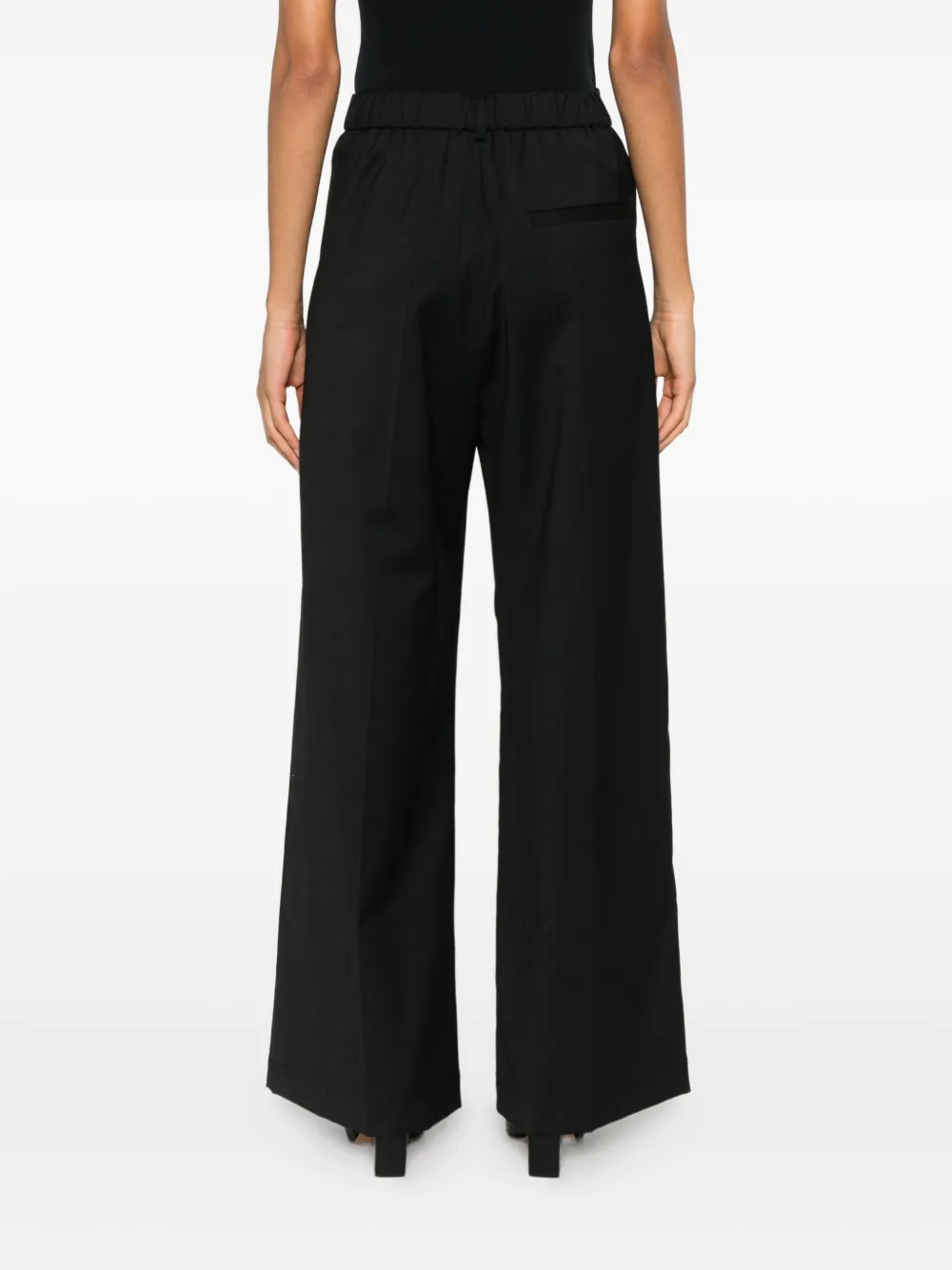 Tela Broek met geplooide details Zwart