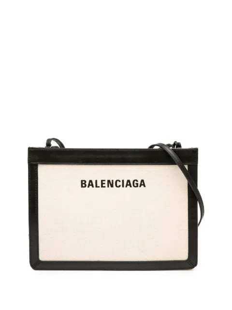 Balenciaga Pre-Owned 2018 Canvas Navy Pochette crossbody bag