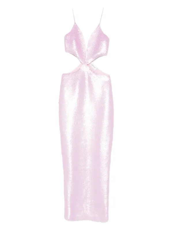 Mnot Beaded Maxi Dress | Pink | FARFETCH