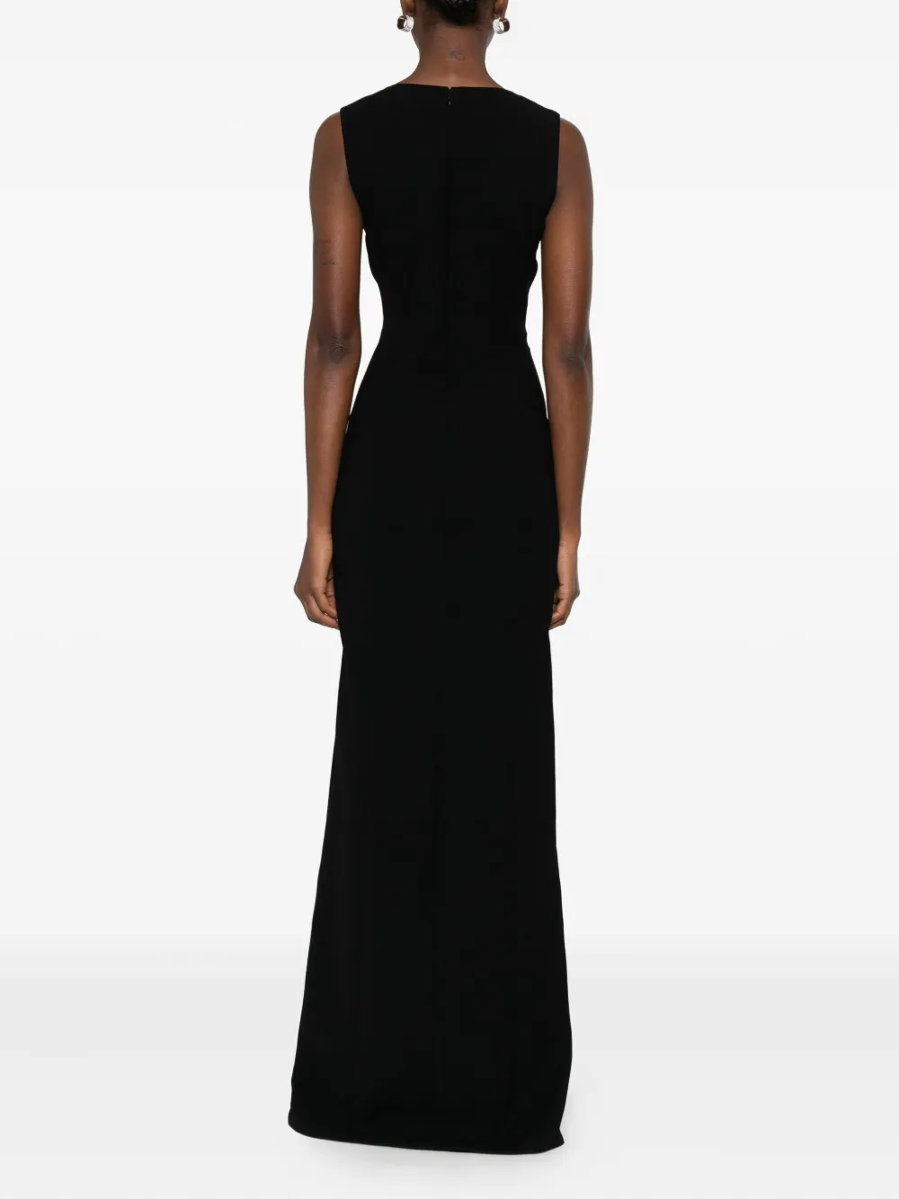 Monot V-neck Maxi Dress In Black