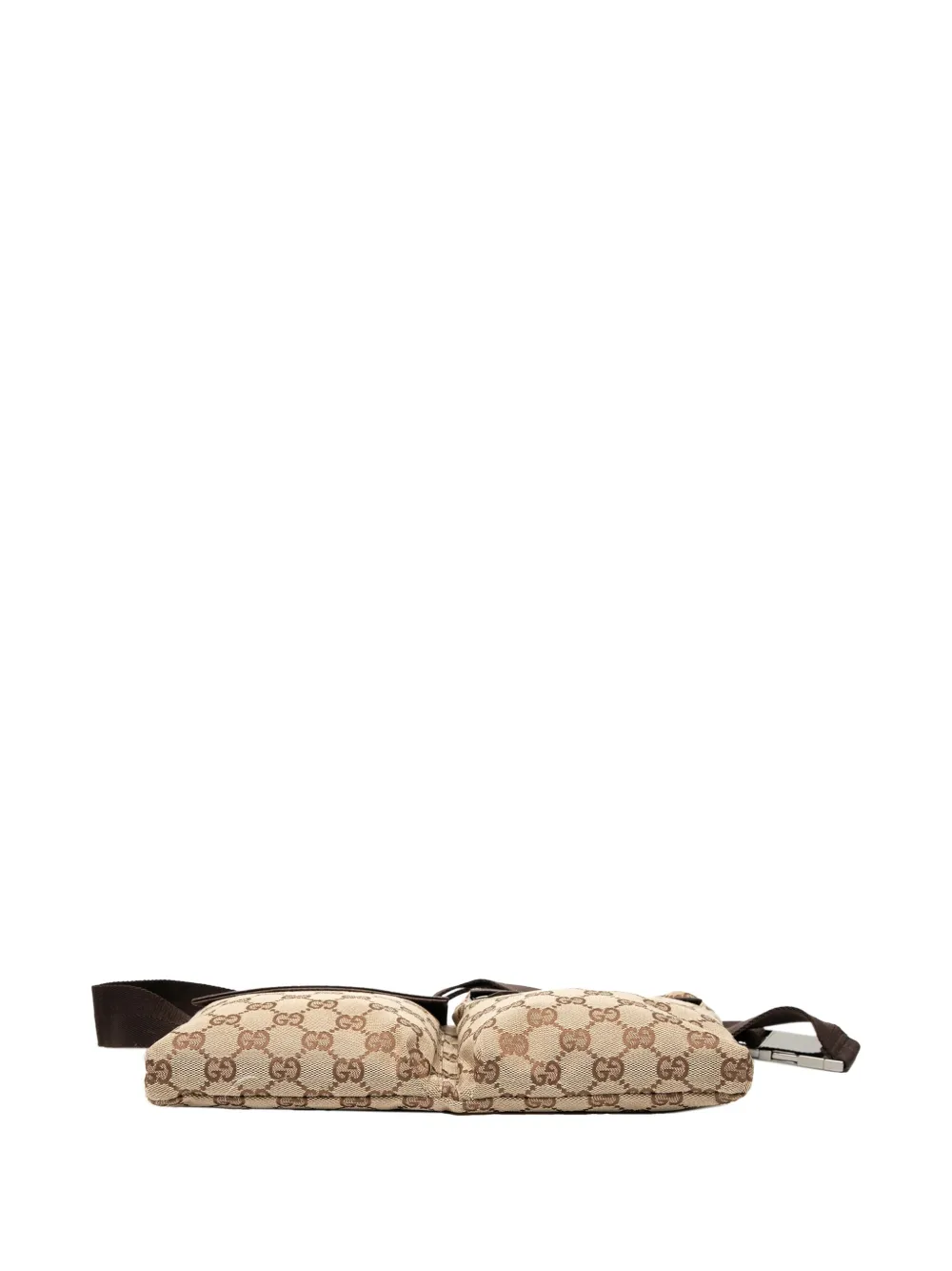 Pre-owned Gucci 2000-2015 Gg Canvas Double Pocket Belt Bag