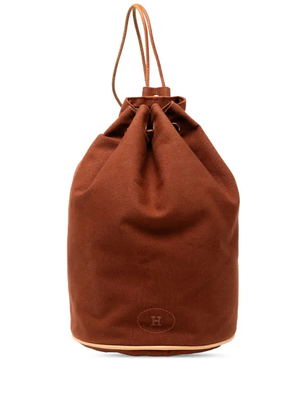 Hermès Canvas Polochon Mimile Backpack Hermes Polochon Mimile Canvas Backpack (SHG-32271) main image 4