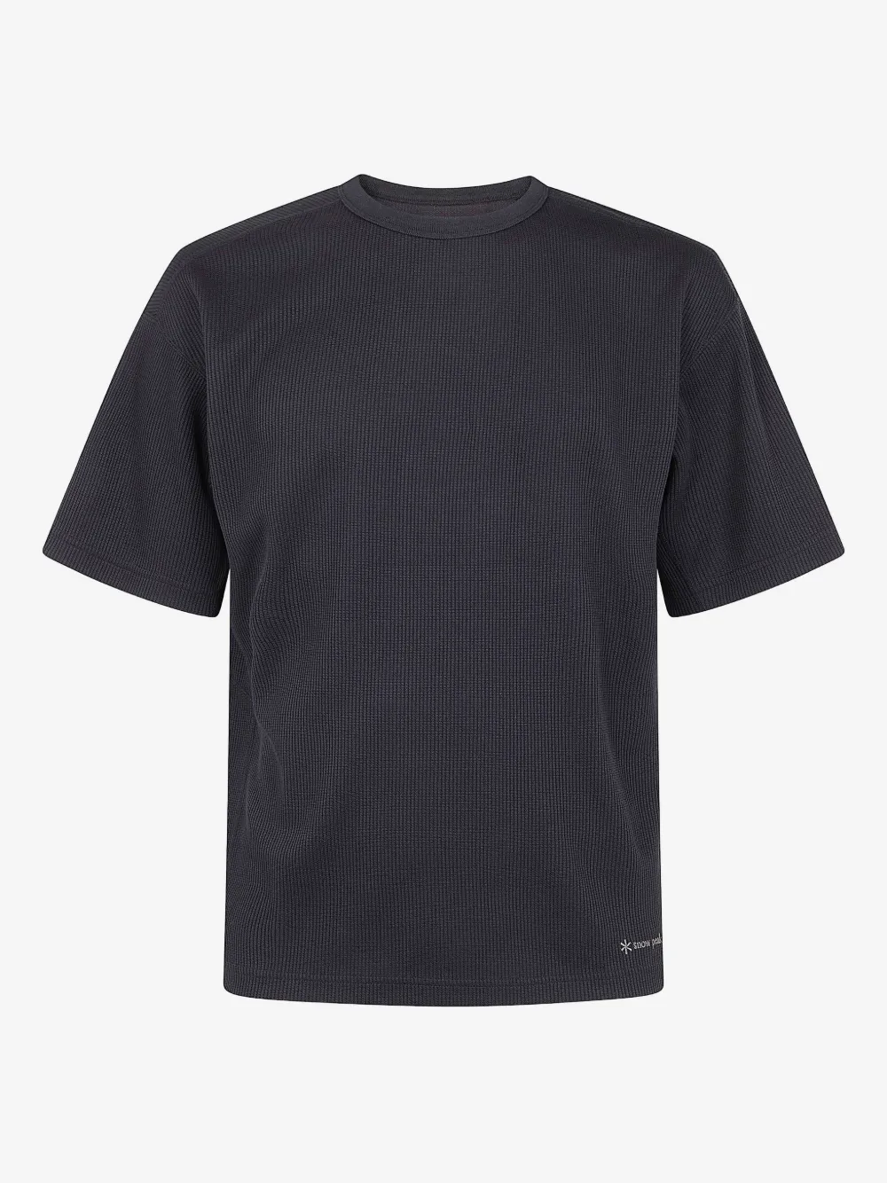 Snow Peak embroidered ribbed T-shirt | Black | Image 1