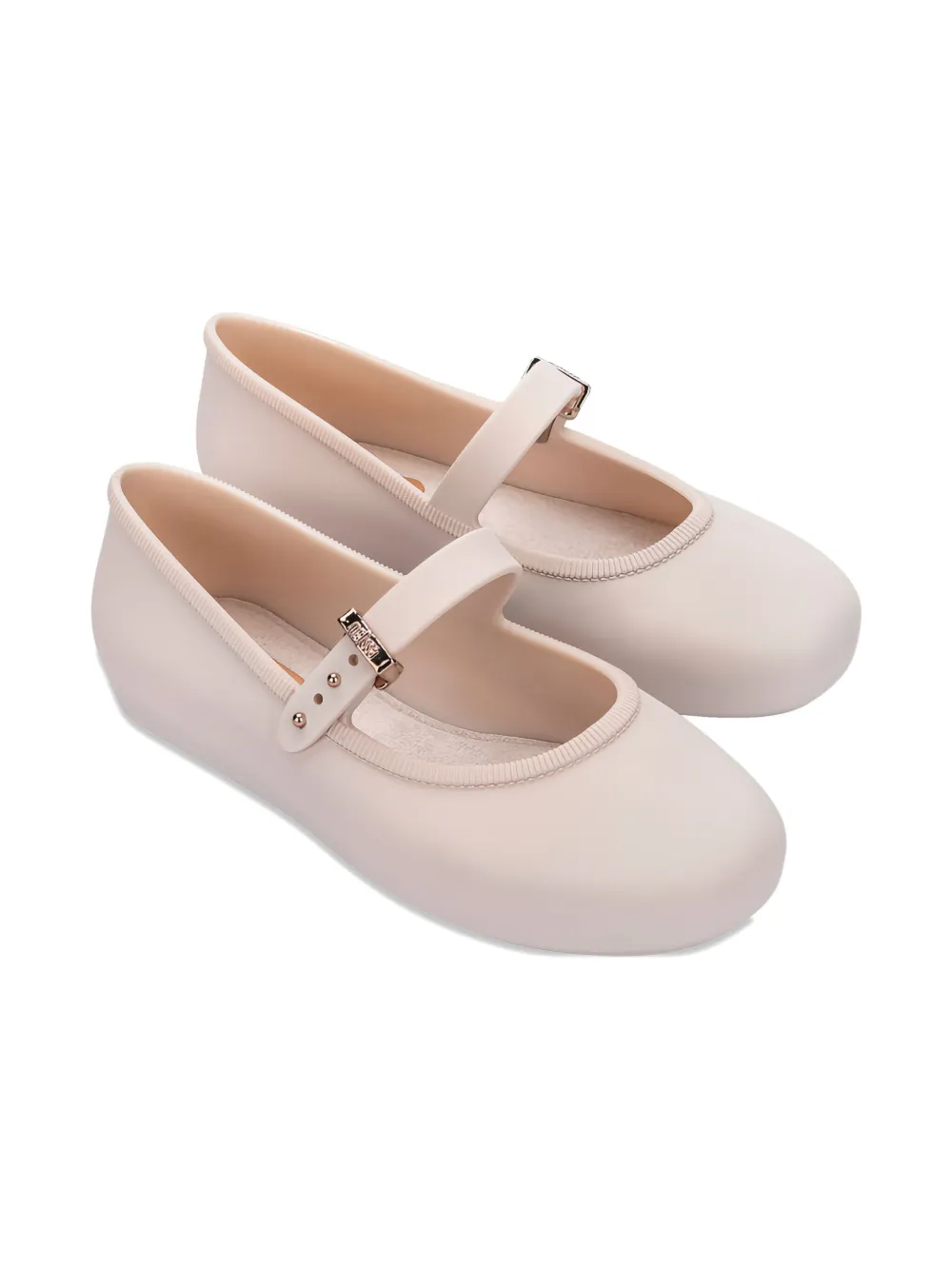 Mini Melissa Ballerina's met gespsluiting Beige