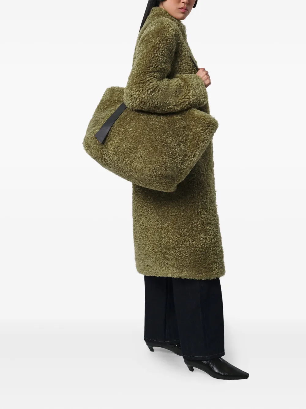 Apparis Esti bouclé shopper - Groen