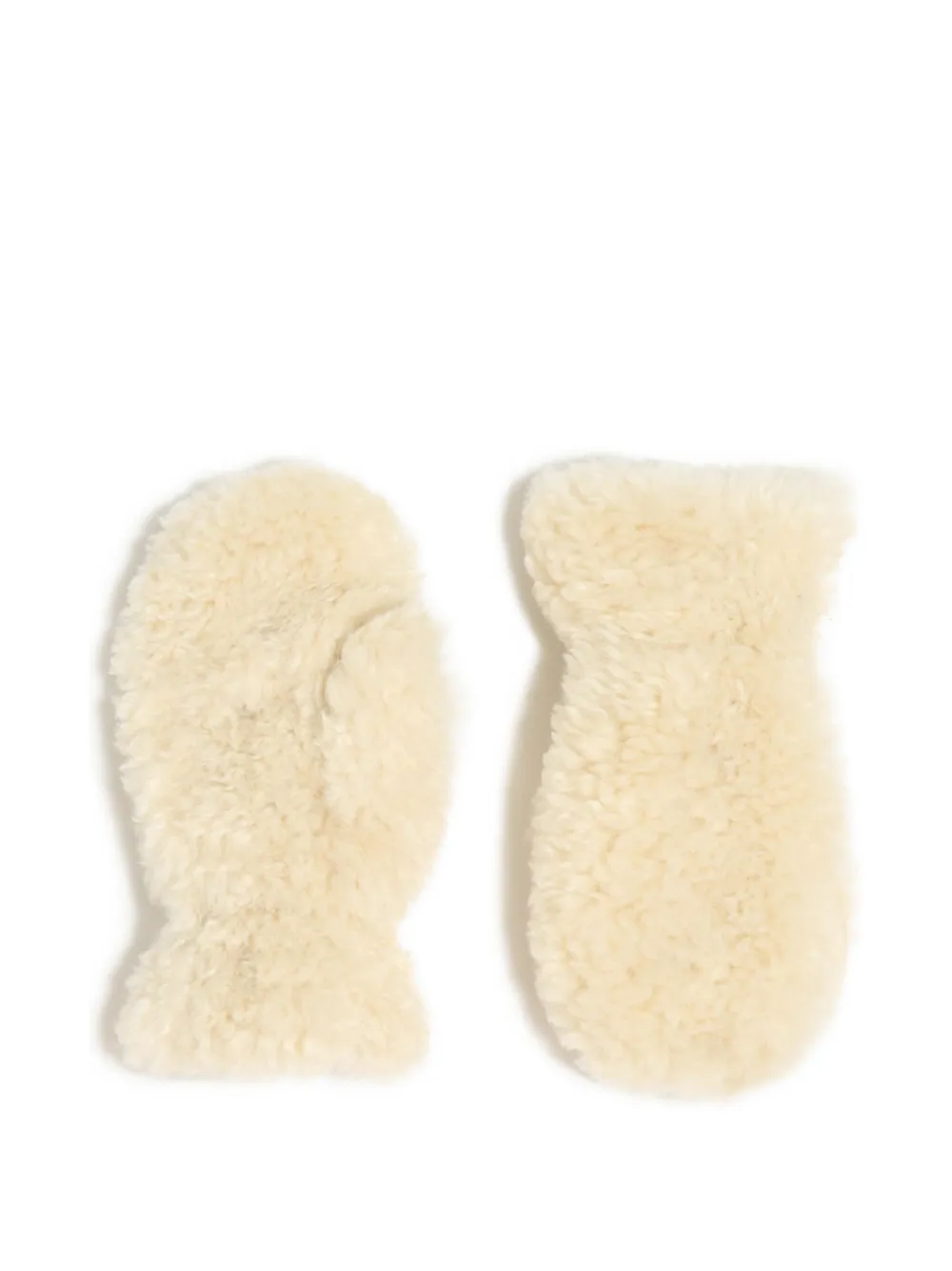 Apparis Coco Bouclette Gloves In Neutral
