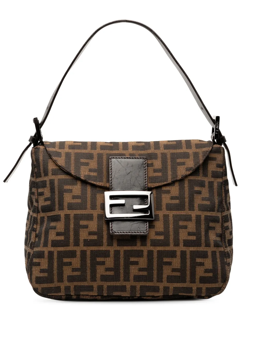Fendi Pre-Owned 2000-2010 Zucca Canvas Double Flap Mamma shoulder bag | Brown | Image 1