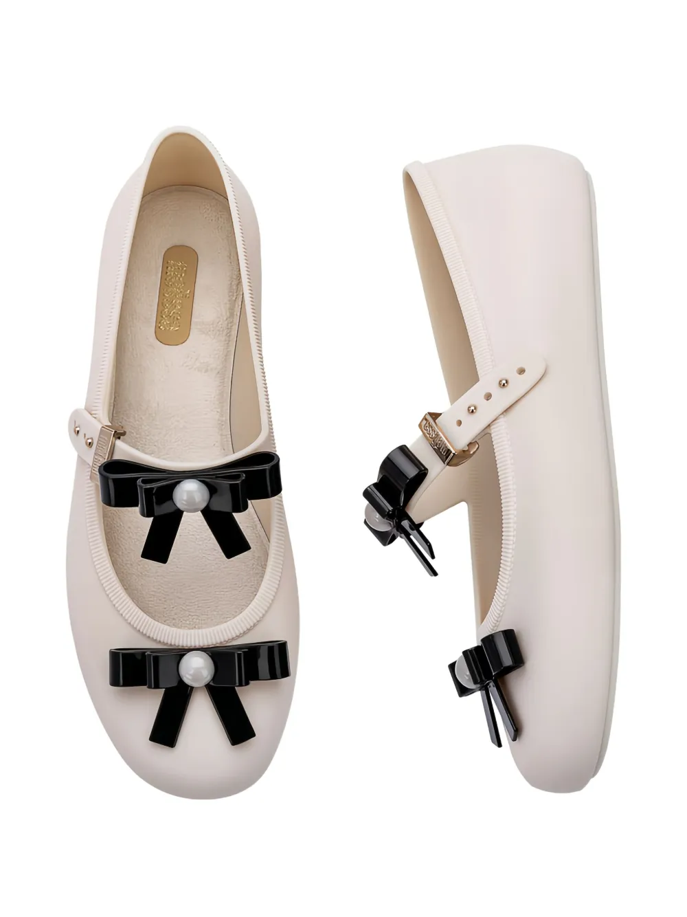 Melissa Bow-embellished Ballerinas In Neutral