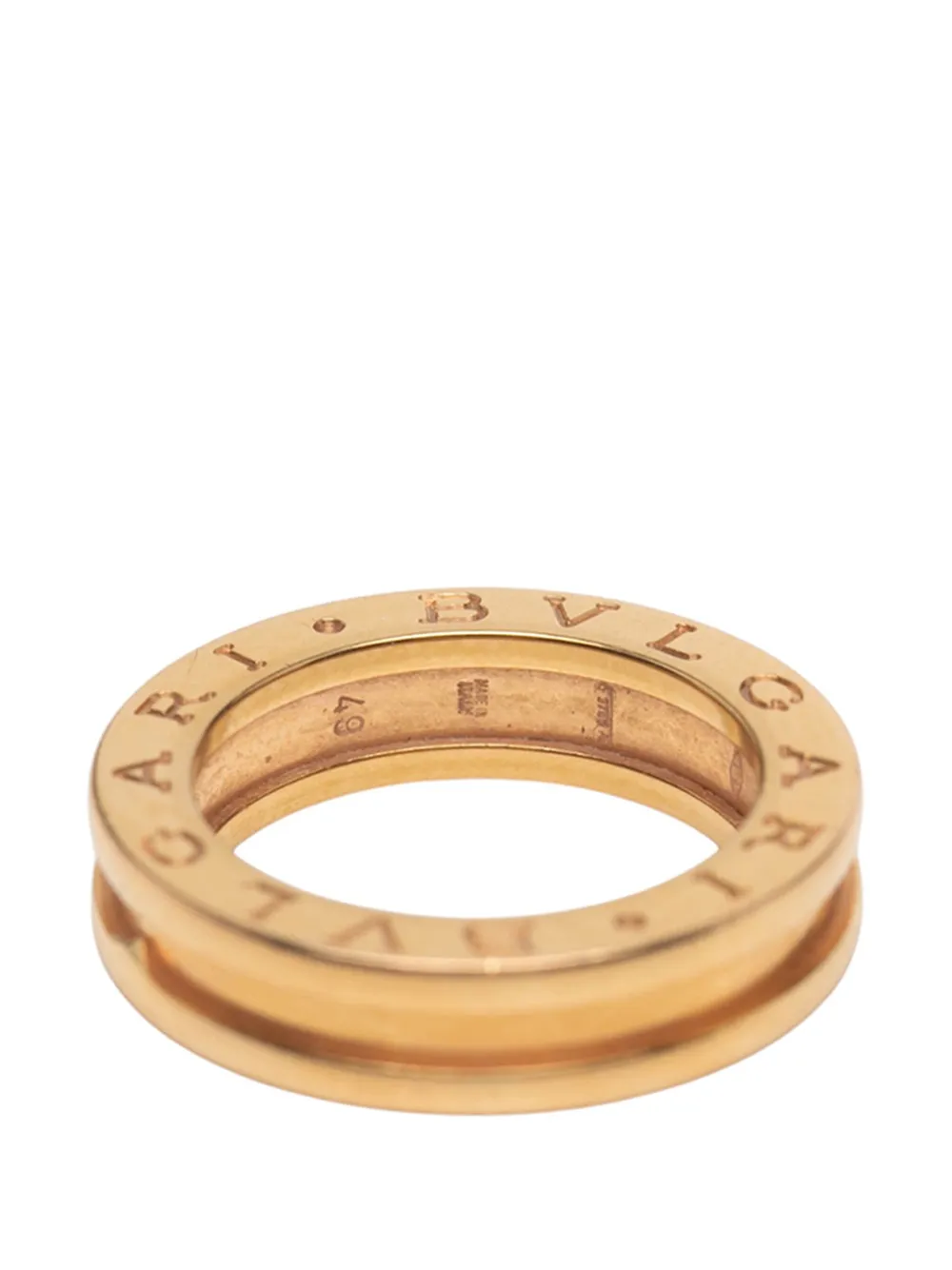 Pre-owned Bvlgari 2000-2020 18k Yellow Gold B.zero 1 Ring