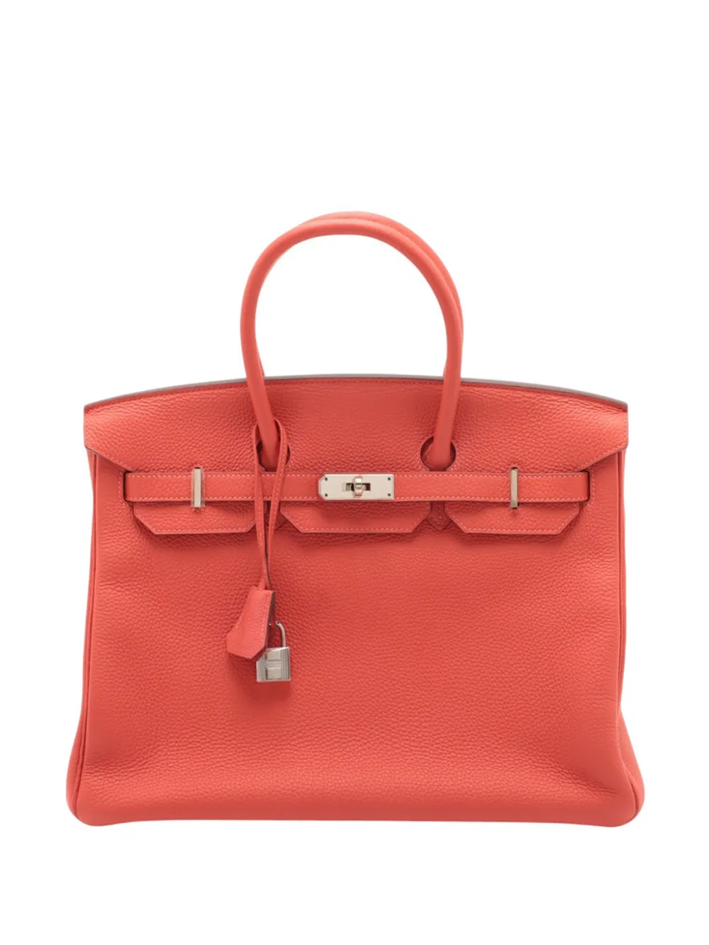 Pre-owned Hermes 2014 Togo Birkin Retourne 35 Handbag In Red