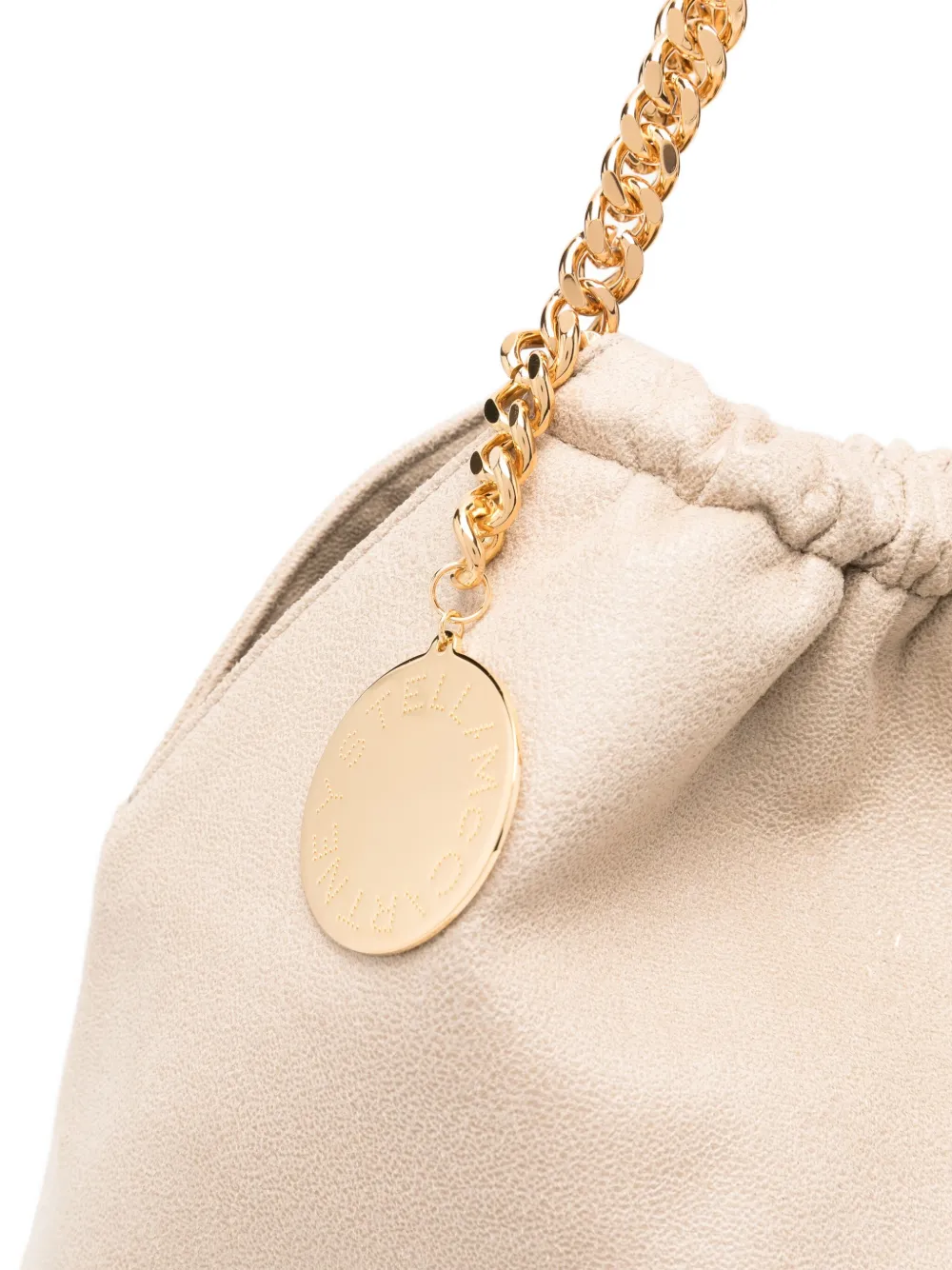 Stella McCartney Medium Falabella schoudertas met ketting Beige