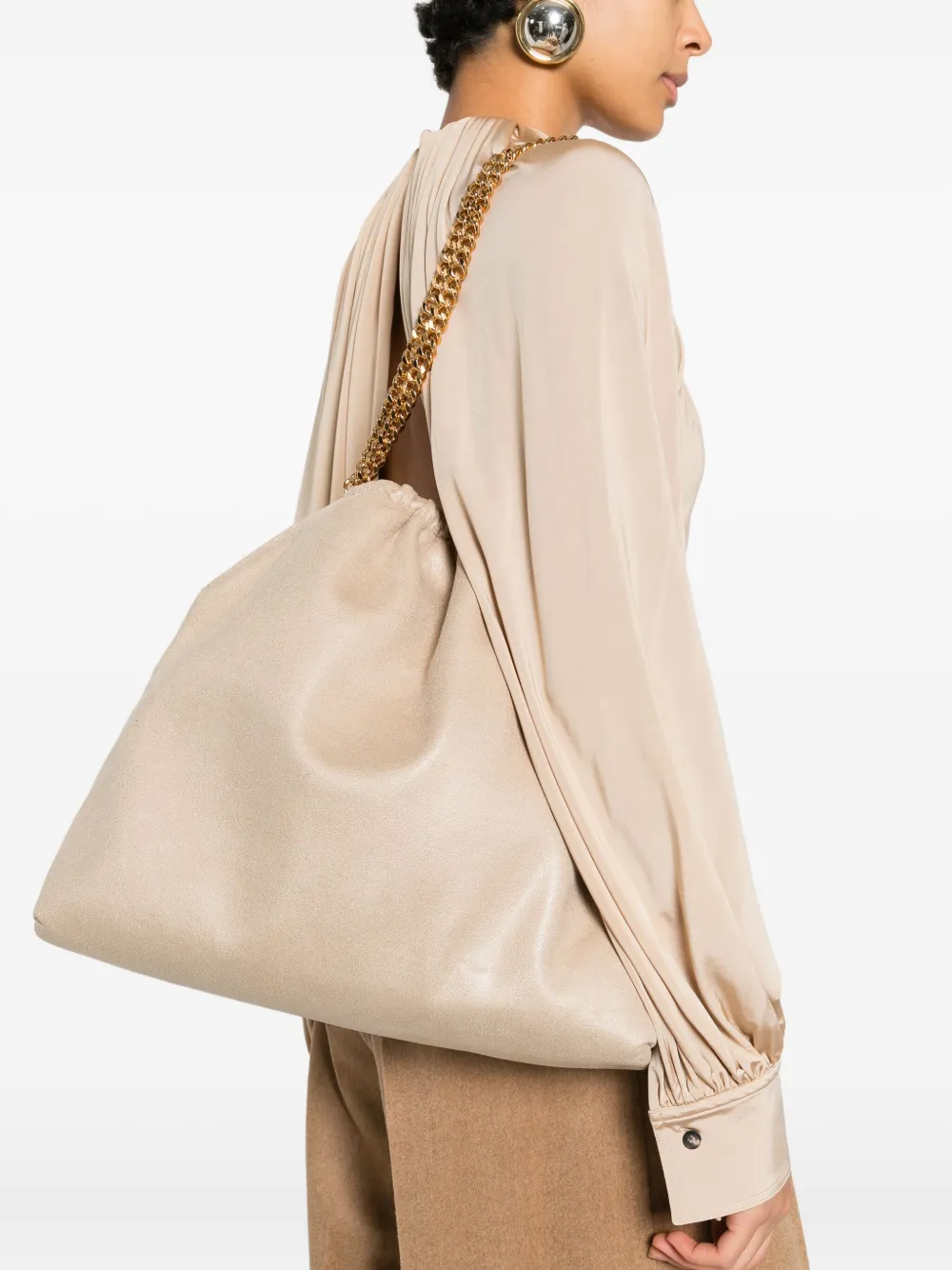 Stella McCartney medium Falabella chain shoulder bag - Beige