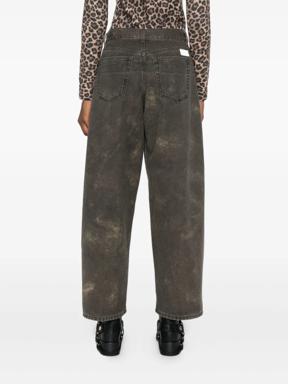 Nine In The Morning Molly Pleated Jeans In Gray