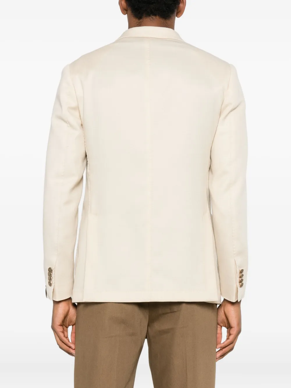 Santaniello Double-breasted Pocket Jacket In Neutral