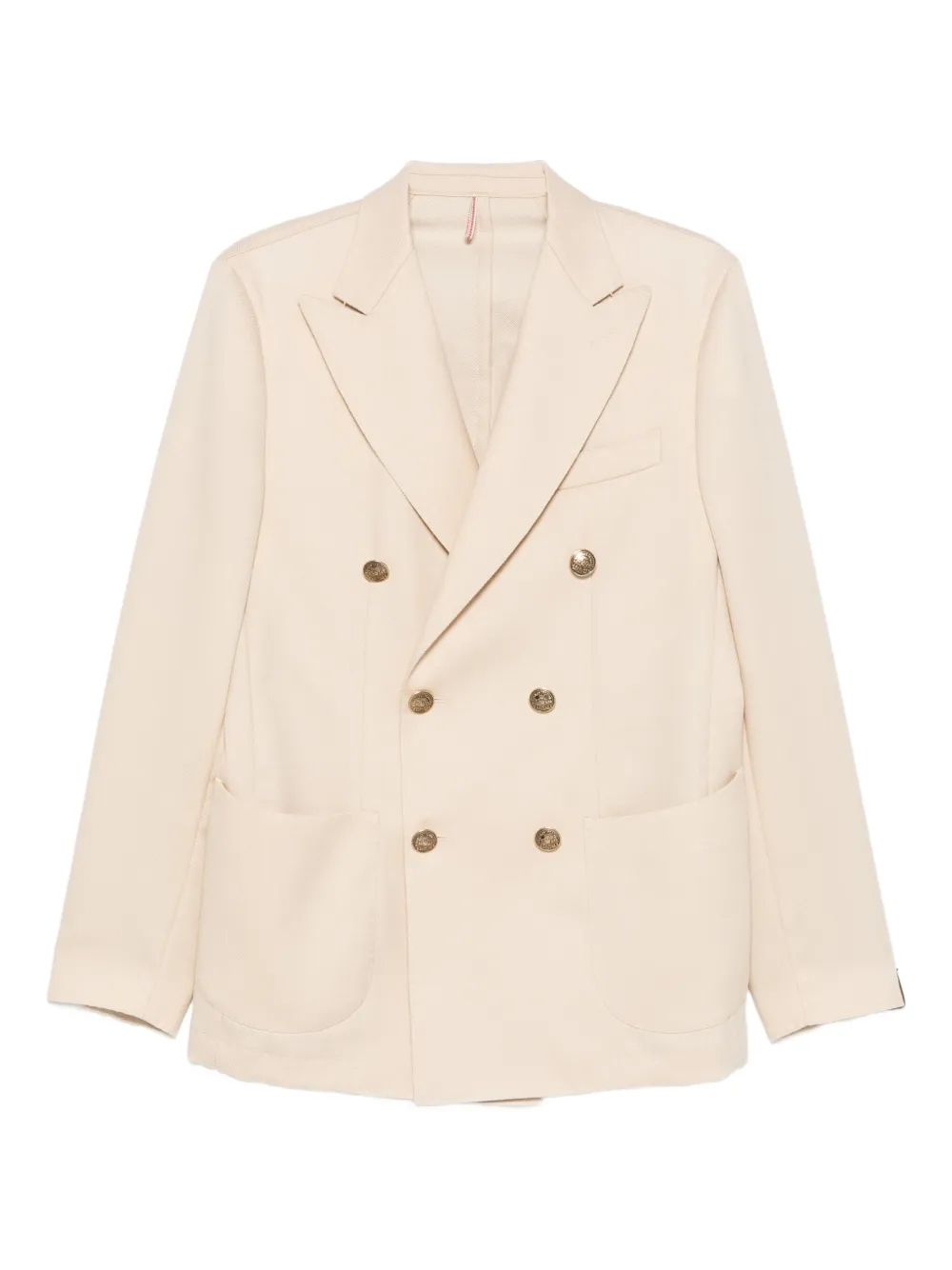 Santaniello Double-breasted Pocket Jacket In Neutral