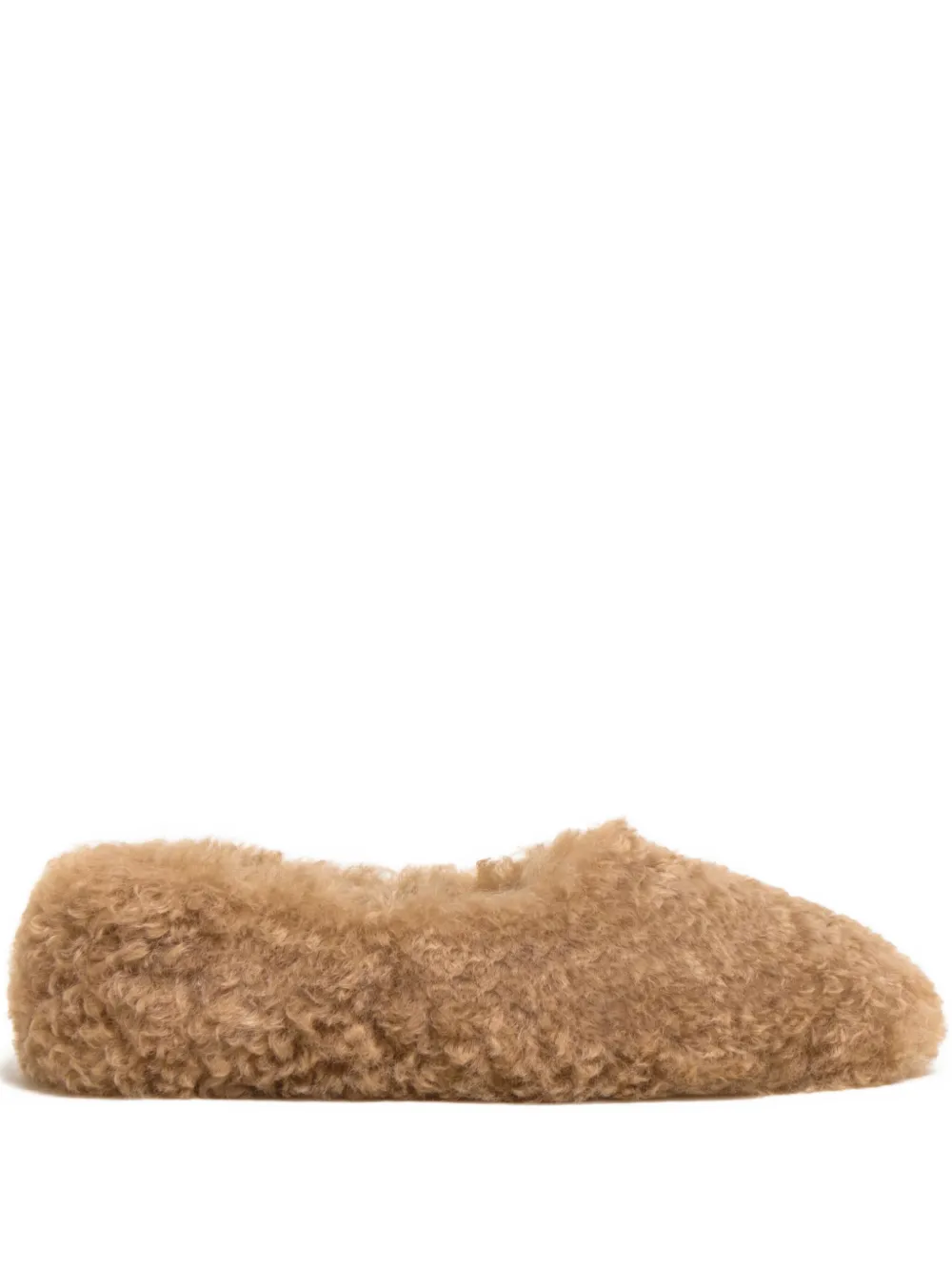 Apparis Magda Bouclette Ballet Flats In Brown