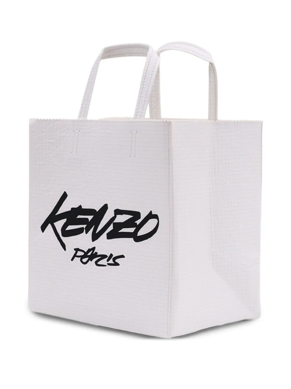 Kenzo Kleine shopper van glad leer Wit