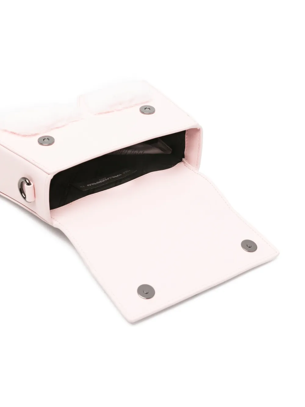 Karl Lagerfeld Kids Tas met handgreep en afwerking van bont Roze