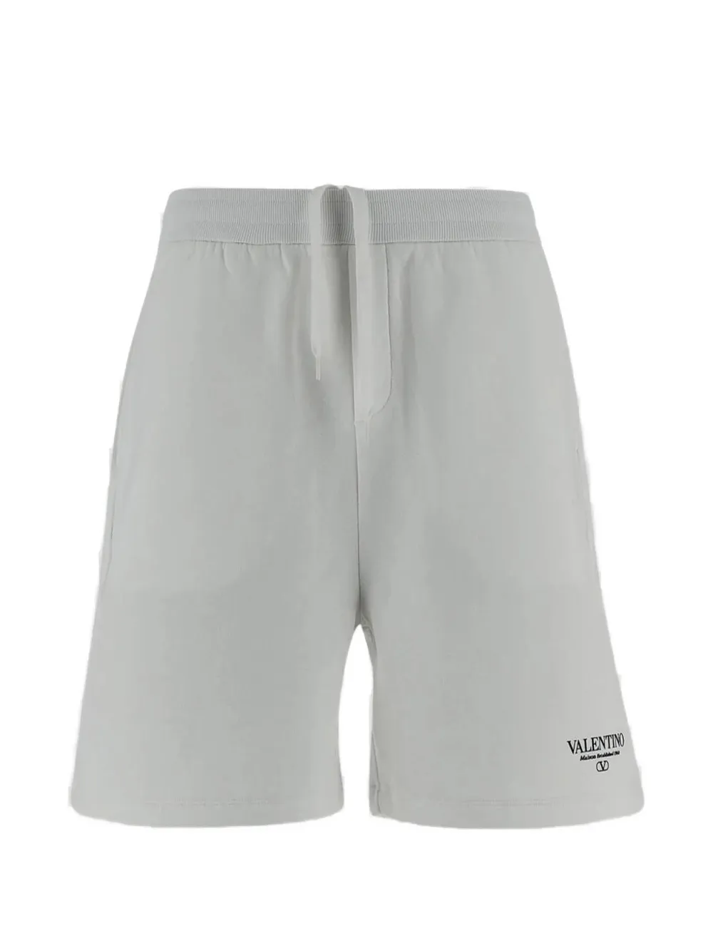Valentino Garavani logo-print drawstring shorts - Grigio