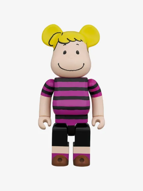 BearBrick x Peanuts striped collectible
