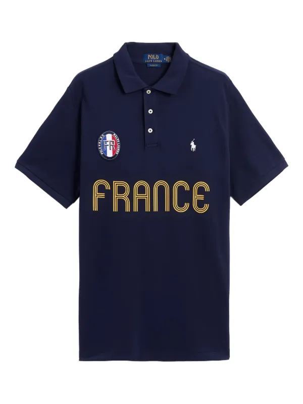 Ralph Lauren ポロシャツ ネイビー フランス 5番 ビッグ フィット メッシュ ポロシャツ （ポロシャツ）｜POLO RALPH