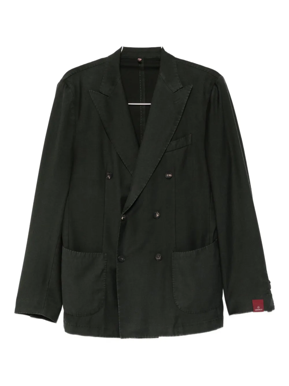 Santaniello Double-breasted Suit In Black