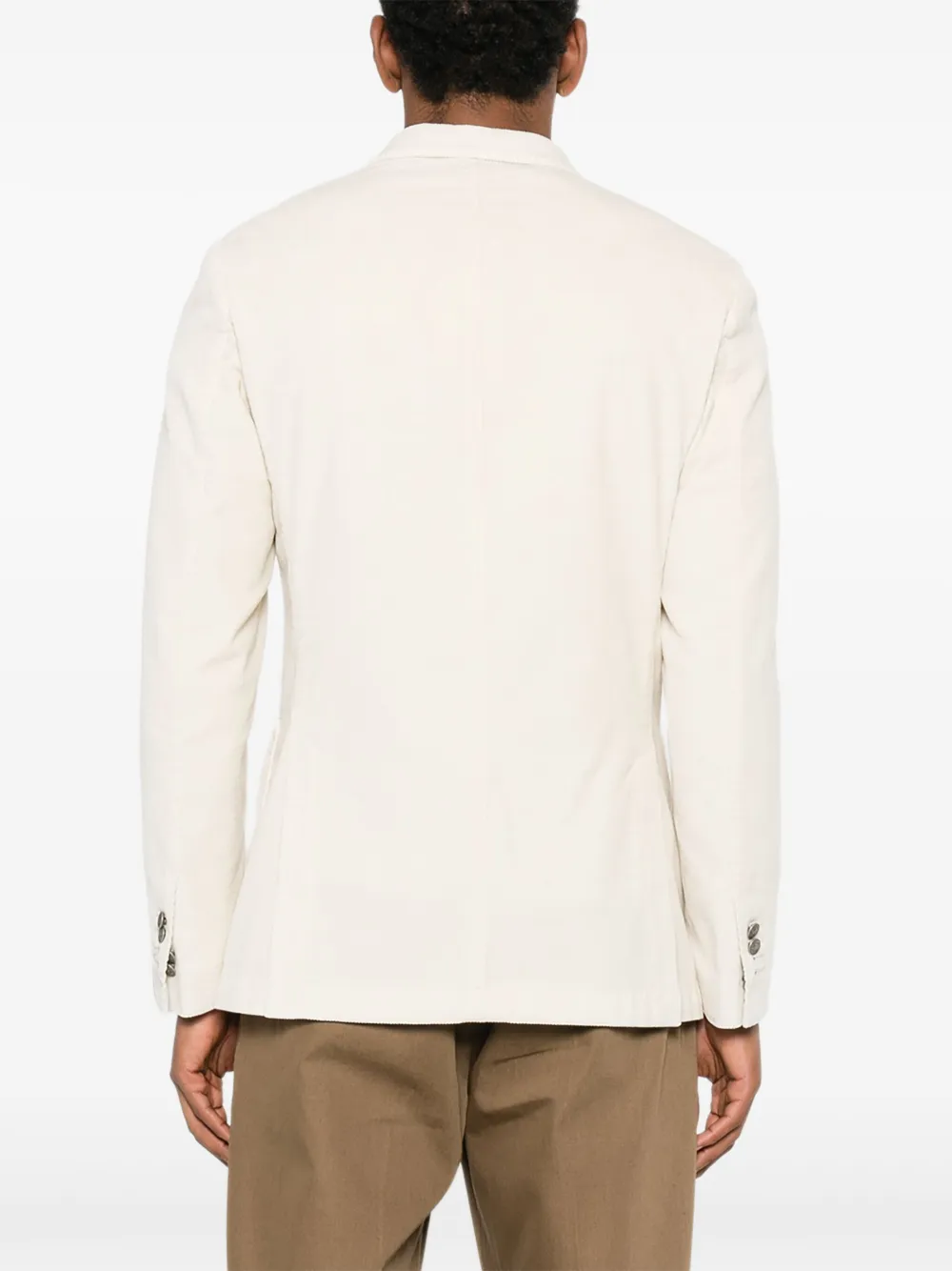Santaniello Ribfluwelen blazer Beige