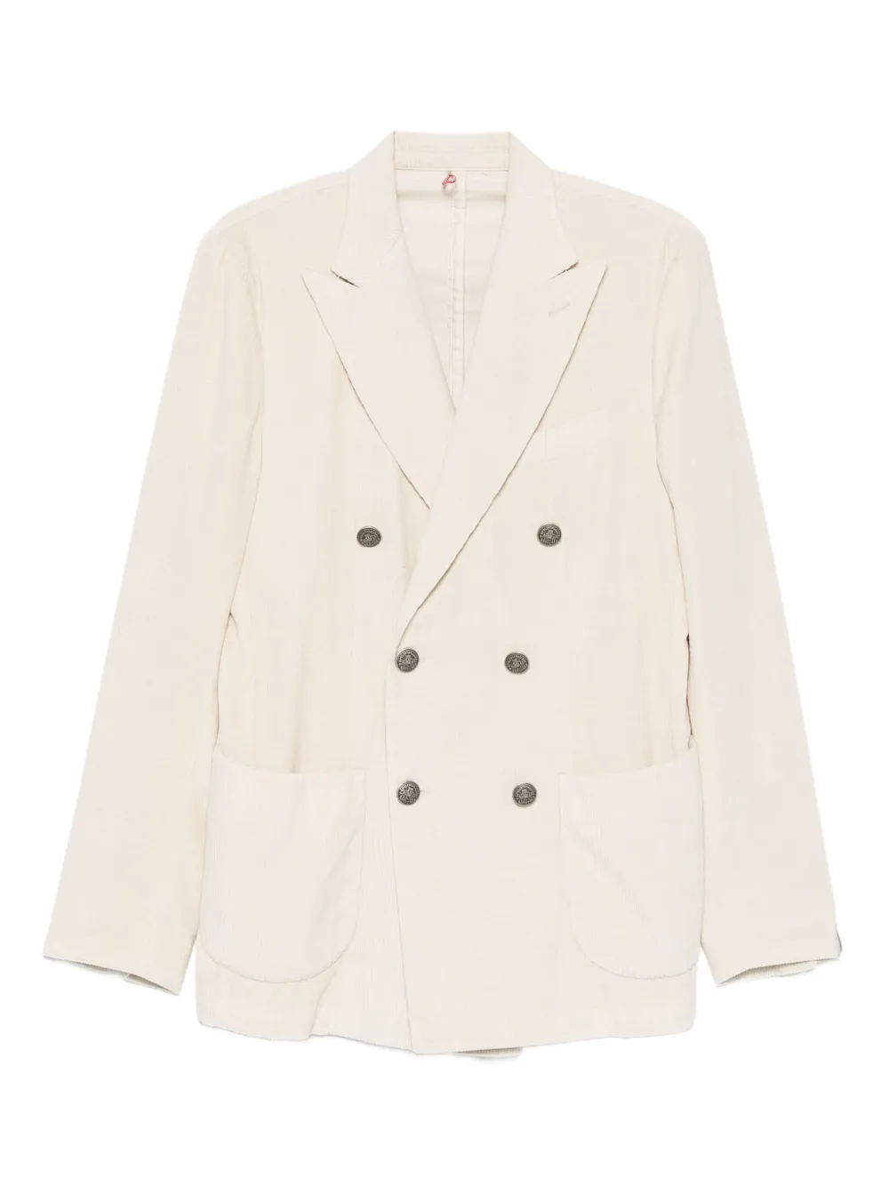 Santaniello double-breasted corduroy blazer | neutro | Image 1