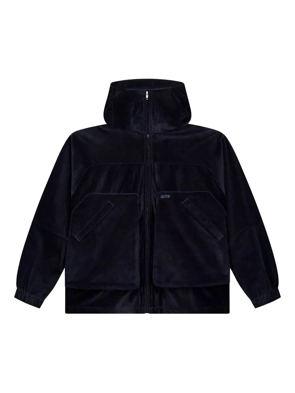 Arte Antwerp corduroy hooded jacket | Blue | Image 1