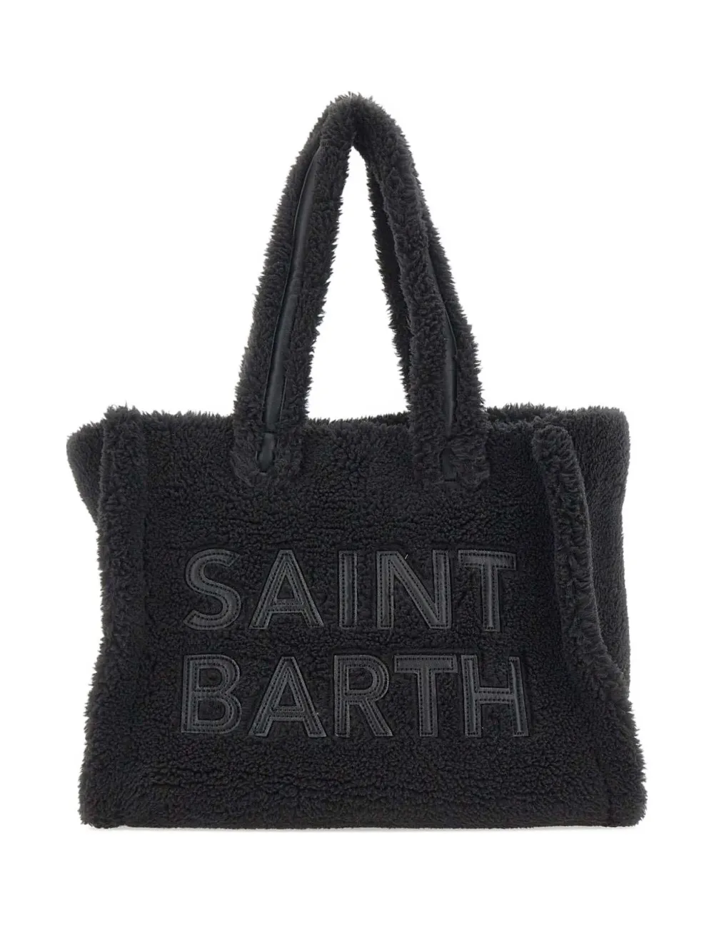 Mc2 Saint Barth Colette Teddy Embroidered Tote Bag In Black