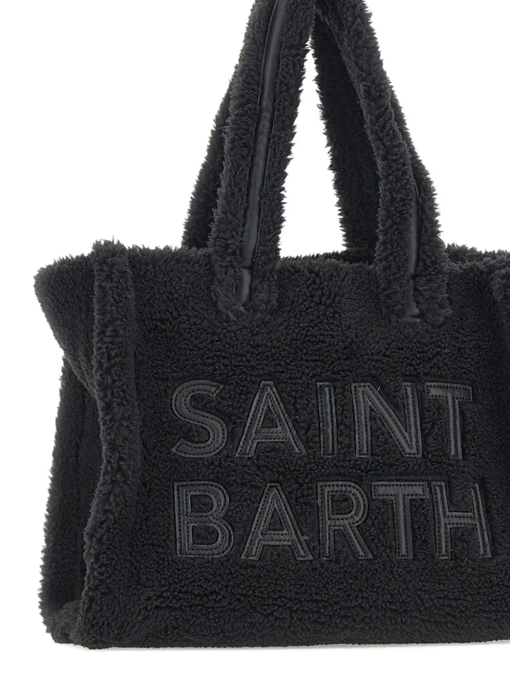 Mc2 Saint Barth Colette Teddy Embroidered Tote Bag In Black