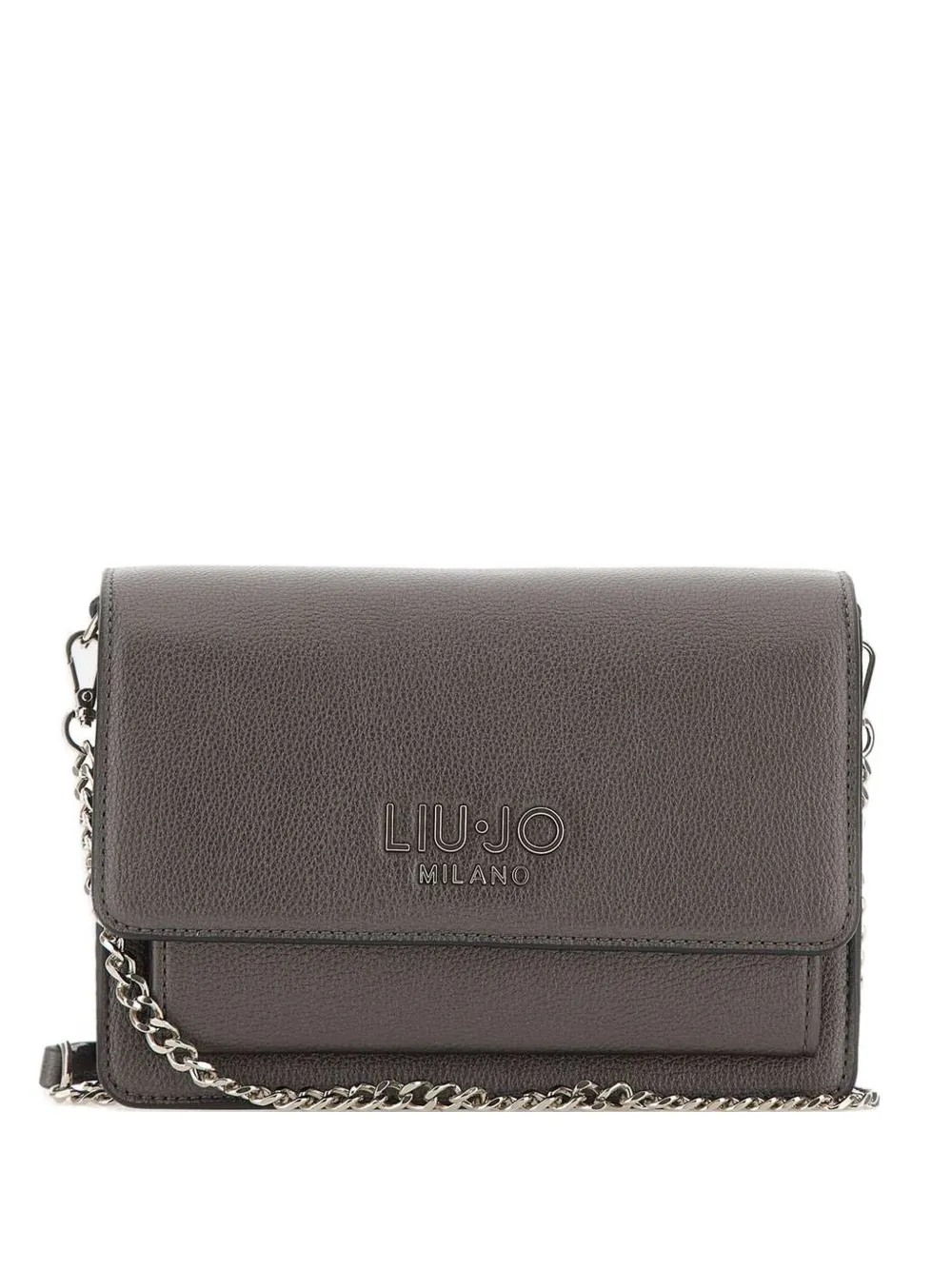 Liu •jo Logo-plaque Shoulder Bag In Gray