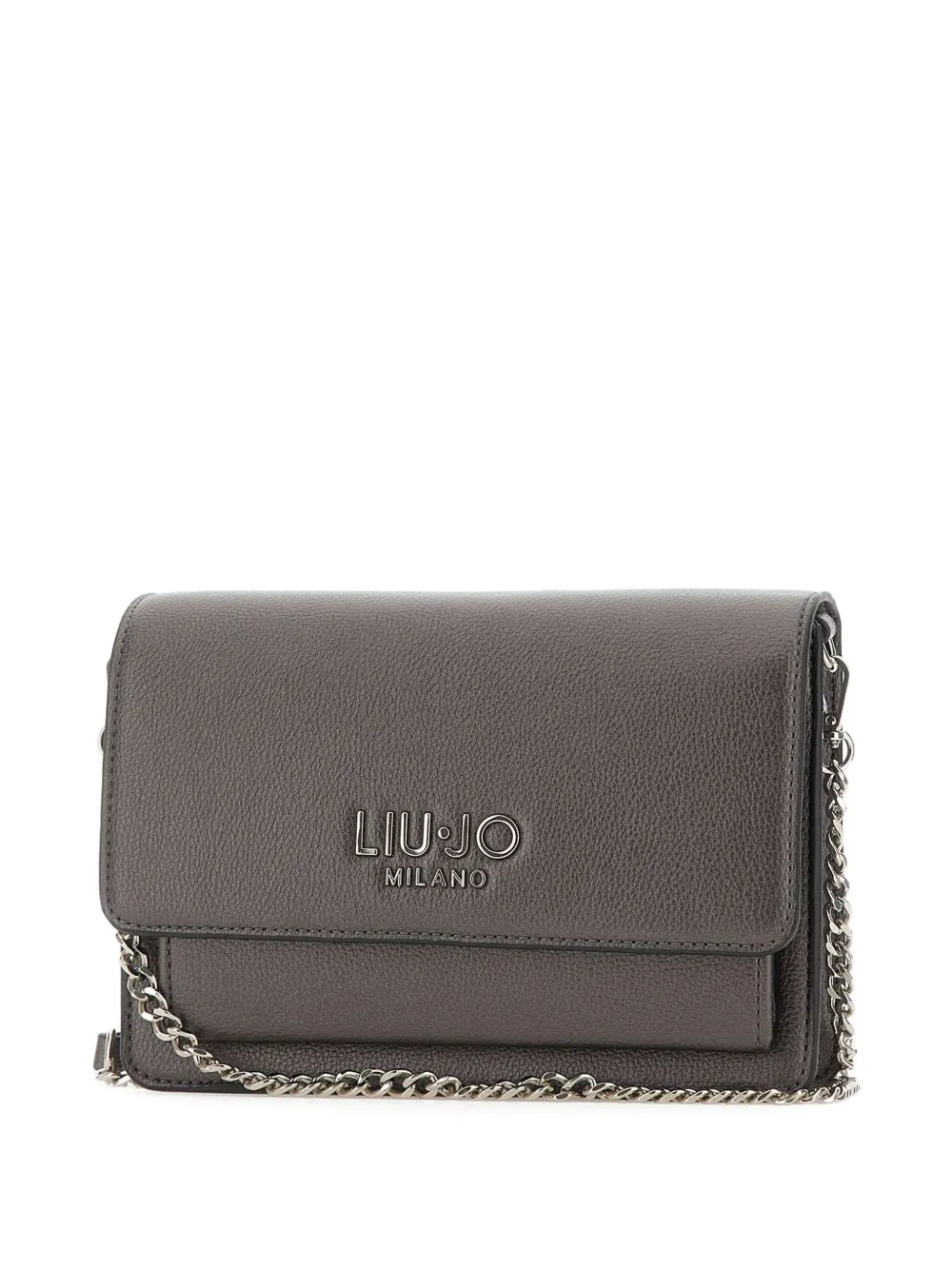 Liu •jo Logo-plaque Shoulder Bag In Gray