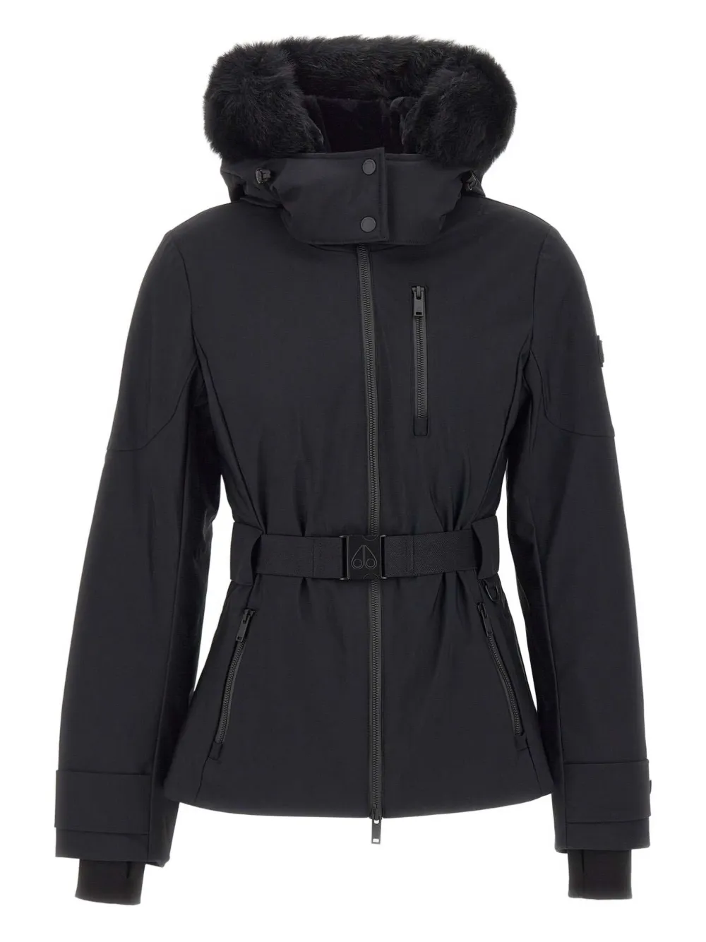 Moose Knuckles chaqueta de pelo artificial con capucha | negro | Image 1